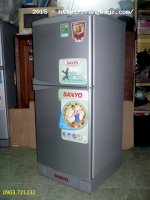 Bán Tủ Lạnh Sanyo 123L, Sr- 125Pn(Ss), Mới 98%, Zin Toàn Bộ, Màu Xám Bạc