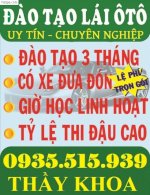 Dạy Lái Xe Ôtô Giá Rẻ - Học Phí Trọn Gói 6 Triệu - Học 3 Tháng Thi Lấy Bằng, Lịch Học Linh Hoạt.