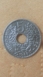 Mình Còn 1 Đồng 5 Cent Indochine Francaise 1938 Bán Nốt