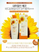 Kem Chống Nắng Natural Sun Body & Family Mild Sun Milk Spf40 Pa +++ Thefaceshop