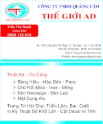 Cty Tnhh Quảng Cáo Thế Giới Ad 452A Nguyễn Thị Thập - Q. 7