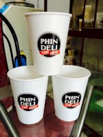 Ly Giấy In Logo Phin Deli Coffee Đẹp Nhất