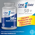 One A Day Men 50+ Chai 200 Viên -Bổ Sung Vitamin & Khoáng Chất Cho Đàn Ông Trên