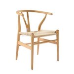 Ghế Ăn Cao Cấp Gỗ Tự Nhiên Oak  Wishbone ( Xương Cá) Mặt Ngồi Mây Đan