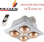 Đèn Sưởi Nhà Tắm Heizens 4 Bóng Âm Trần He4Br Giá Rẻ 