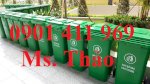 Thùng Rác Công Nghiệp, Thùng Rác 60L, 90L, 120L, 240L Nhựa Hde, Loại Có Nắp Đậy