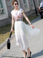 Đầm Style Hàn Quốc 38 - Maxi Hoa Hạ