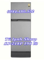  Tủ Lạnh Sharp, Tủ Lạnh 2 Cánh Sj-218P-St, Tủ Lạnh 196 Lít Sj-218P-St