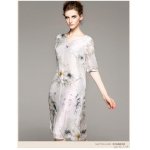 Art Fashion : Đầm Lụa Thuỷ Mặc Hoa Sen - Đầm Suông