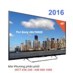 Sony Ra Mắt Các Mẫu Tivi 4K 49 Inch Hot Nhất 2016: 49X7000D, 49X8000D