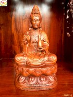Tượng Phật Quan Âm Bằng Gỗ - Pqa116