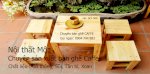 Bàn Ghế Gỗ Thông Pallet Cho Quán Caffe, Nhà Hàng, Quán Bar, Shop Hàng