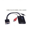 Cable Vga To Hdmi + Usb 2.0 + Audio