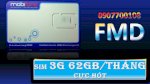 Sim 3G Giá Rẻ, Dung Lượng 62Gb Truy Cập Tốc Độ Cao.