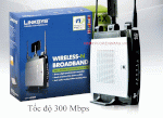 Router Wifi Linksys Wrt300N 3 Anten 300Mbps Có Repeater (Kích Sóng)