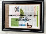 Khung Giấy Khen Nhựa Dẹp Lụa Mầu Đen Giá Rẻ