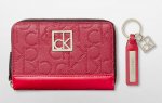 Ví Nữ Cao Cấp Ck - Calvin Klein Embossed Logo City Zip Continental Wallet + Keyc