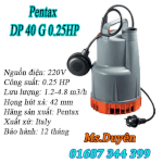 Máy Bơm Chìm Hút Nước Thải Pentax Thân Và Cánh Bơm Bằng Plastic