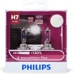 Bóng Đèn Xe Oto Siêu Sáng Philips Chính Hãng Xstremvision Plus Tăng Sáng 130% Chân Bóng H1,H4,H7.