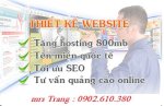 Thiết Kế Website  K Khuyến Mại Ten Miền + Hottinh600Mb