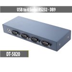 Bộ Chuyển Usb To 4 Serial Rs232-Db9, Hộp Sắt, Chính Hãng Dtech Dt-5020