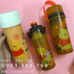 [Xoài Xấu Xa Shop] Bình Nước Nắp Đậy Stitch Gấu Pooh Disney