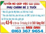 Tuyển Giúp Việc Nhà Chung Cư 2Vc + Con 2 T