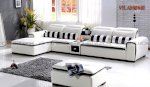 Sofa Da Màu Trắng Phát Tài Cho Gia Chủ Mệnh Kim