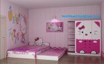 Phòng Ngủ Hello Kitty Siêu Cute Cho Bé Gái