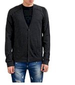 Áo Thun Nam Tay Dài Balenciaga Men&Quot;S Gray Silk Wool Cashmere Cardigan Light Sweater