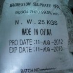 Mgso4, Mangeisium Sulphate 99.5% Vh