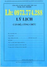 Mua Quyển Lý Lịch Cán Bộ Công Chức Ở Đâu