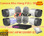 Lắp Bộ 4 Camera Dahua Dùng Ngoài Trời 2.0Mp