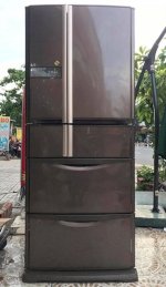 Tủ Lạnh Nội Địa Mitsubishi Mr-G50Ne 501 Lit 6 Cánh Màu Nâu Còn Đẹp 90%