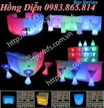 Bàn Ghế Nhựa Led Phát Sáng, Bàn Ghế Led Phát Sáng , Bàn Ghế Nhà Hàng, Bàn Quầy Bar Nhựa Phát Sáng, 