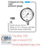Đồng Hồ Áp Xuất P255 Series, Crimped-On-Ring Case Pressure Gauge, Wise Vietnam, Stc Vietnam