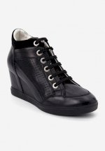 Giày Sneakers Độn Gót Nữ Geox- Màu Đen