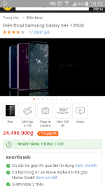 Bán Samsung S9 Plus, 128Gb, Black, Mới 100%