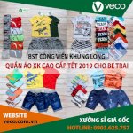 Phát Sốt Với Bst Quần Áo Xuất Khẩu Cao Cấp Tết 2019 Cho Bé Trai-Công Viên Khủng Long!!!