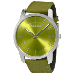 Đồng Hồ Calvin Klein City Green Dial Green Leather Men\'S Watch