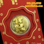 Phong Bao Lì Xì Con Heo Mạ Vàng 24K, Quà Tặng Tết Kỷ Hợi Độc Đáo