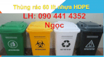 Bán Thùng Rác 60 Lít Màu Vàng, Thùng Rác Y Tế 60 Lít, Thùng Rác 60 Lít Nhựa Hdpe