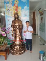 Tượng Phật Adida Bằng Đồng Mẫu Đứng Cao 2M