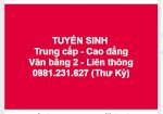 Tuyển Sinh Hệ Tc, Cđ, Vb2, Lt