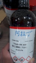 Thioglycolic Acid,Tga ,90% ,C2H4O2S ,Cas 68-11-1, Aladdin