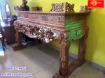 Sập Thờ Tứ Linh Chân 16 Gỗ Gõ Đỏ Trang Nghiêm