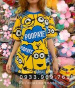 [Xoài Xấu Xa Shop] Áo Pull Minions Hàng Store Siêu Kute Họa Tiết Full Áo