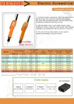 Súng Bắn Vít Tự Động Dùng Điện Vector Type Sv (Không Chổi Than, Dạng Nút Nhấn)