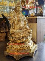 Nơi Bán Tượng Phật Bà Quan Thế Âm Bằng Đồng Cao 108Cm Ngồi Đài Sen