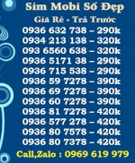 Sim Mobi Phong Thủy Giá Rẻ, Số Đẹp Thần Tài Lộc Phát, Sim Trả Trước Cực Rẻ.